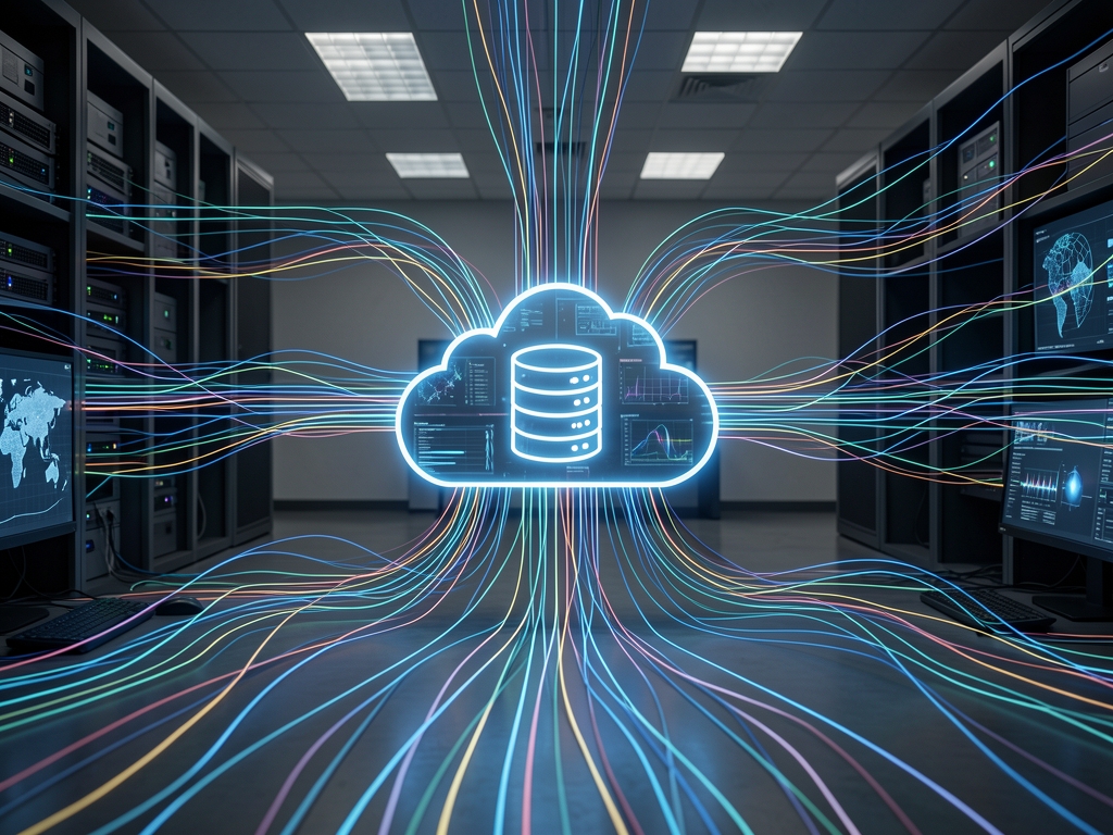 cloud based enterprise resource planning illustration