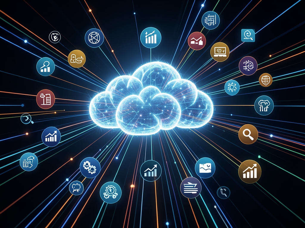 cloud enterprise resource planning illustration