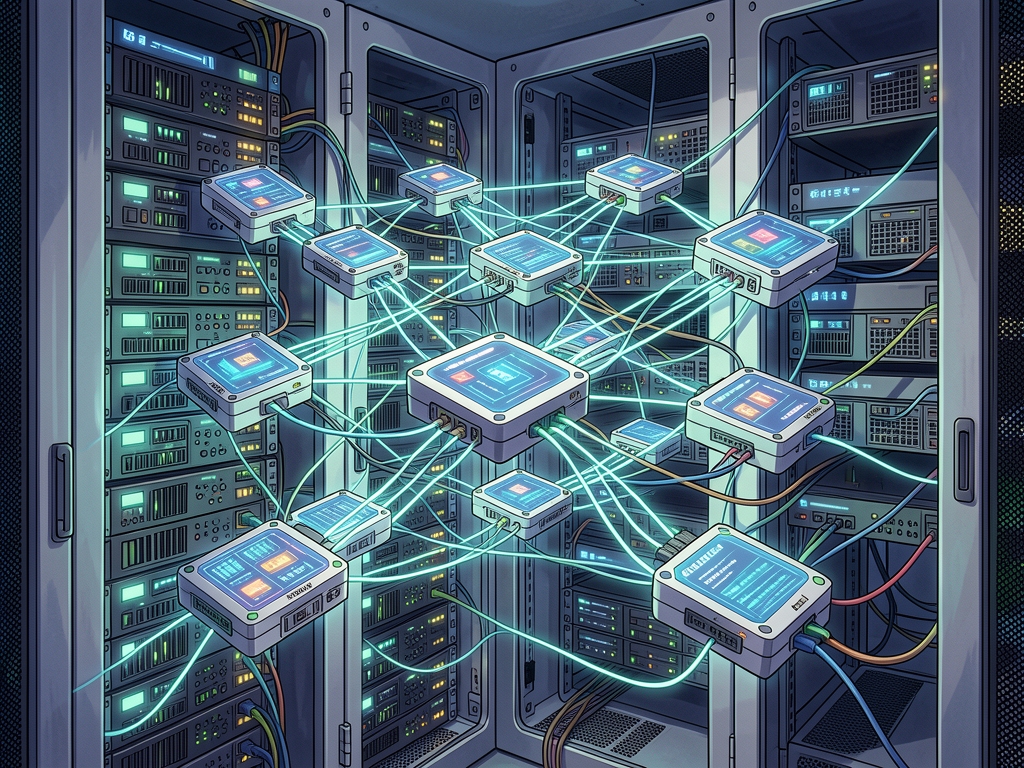 enterprise resource planning erp solution illustration
