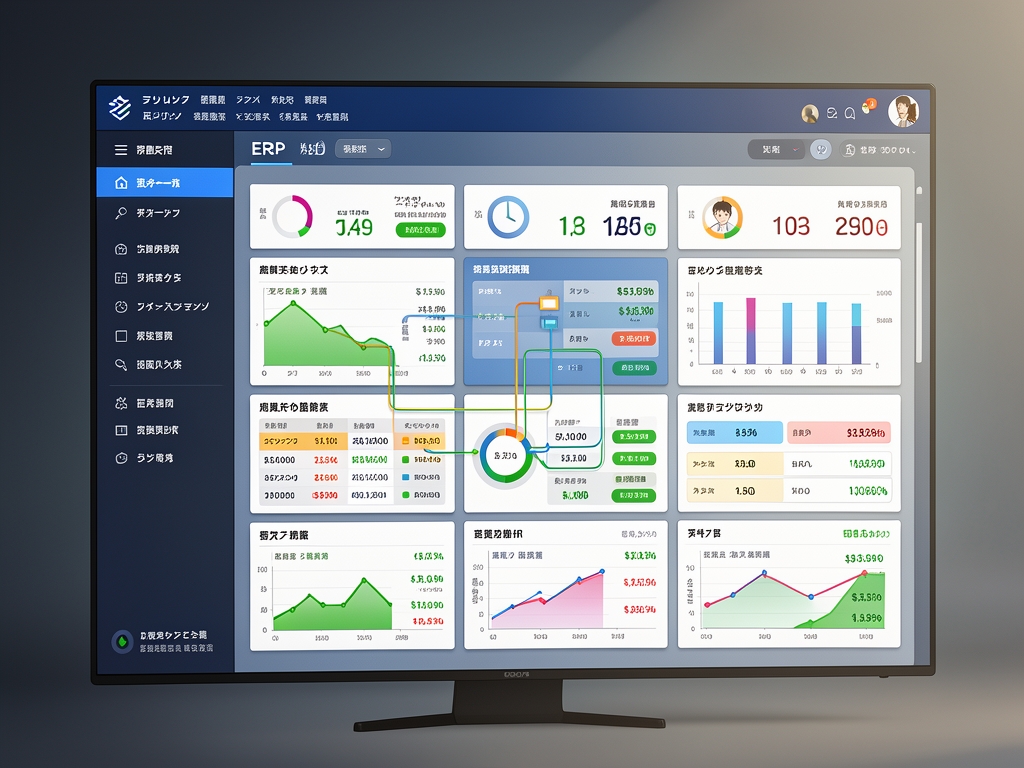 enterprise resource planning software solution illustration