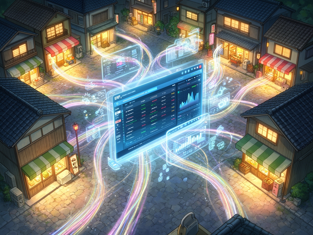 enterprise resource planning in e commerce illustration