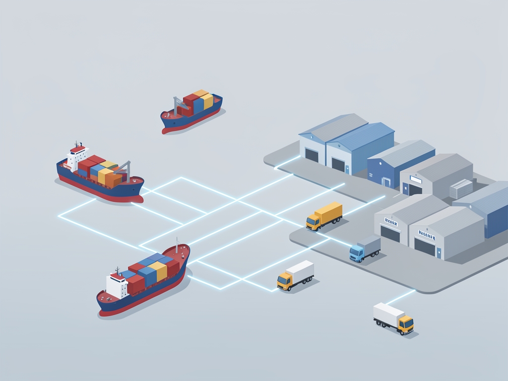 enterprise resource planning and supply chain management illustration
